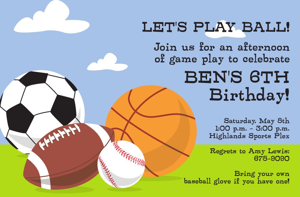 Sporty Invitation