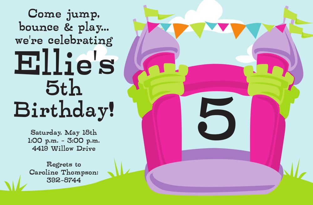 Bounce Girl Invitation