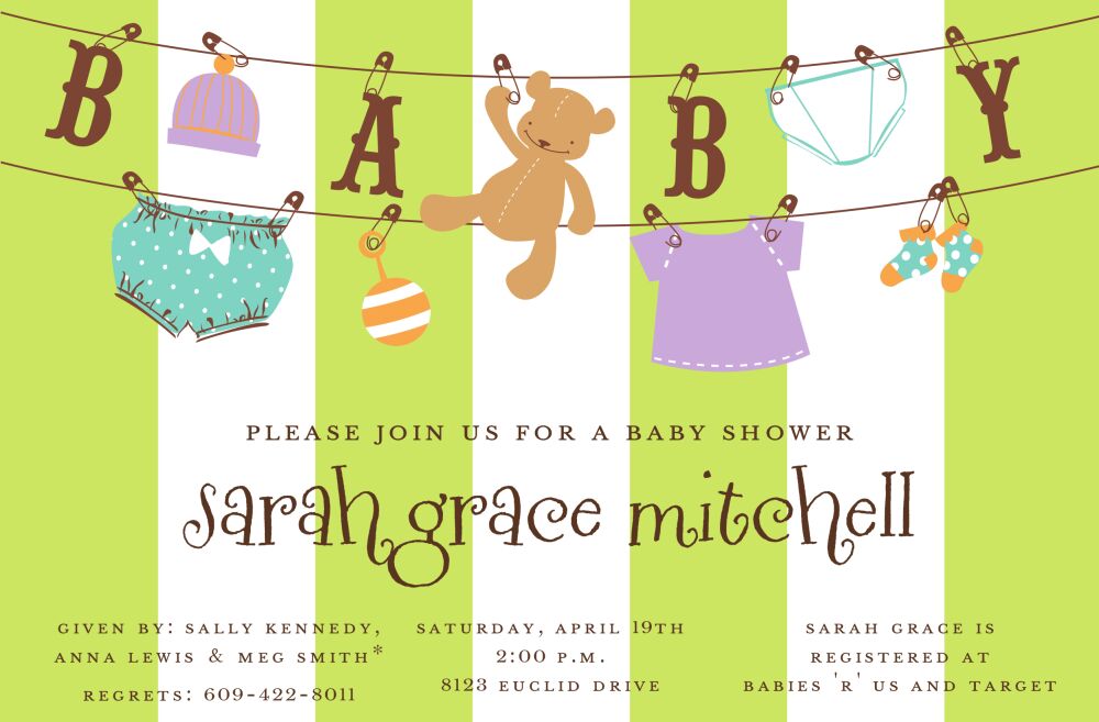 Baby Line Invitation