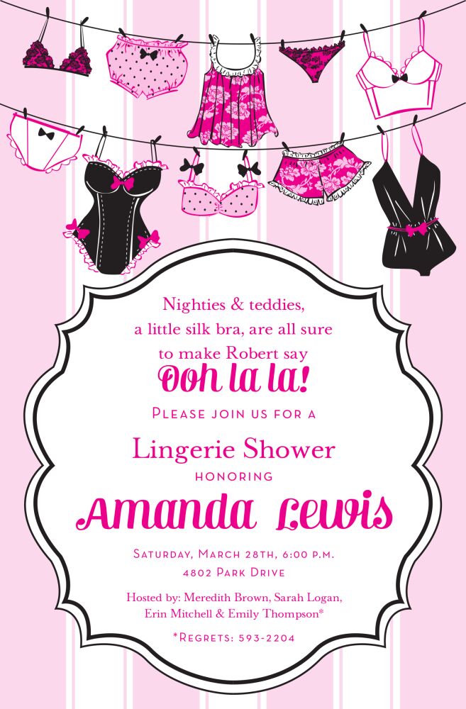 Lingerie String Invitation