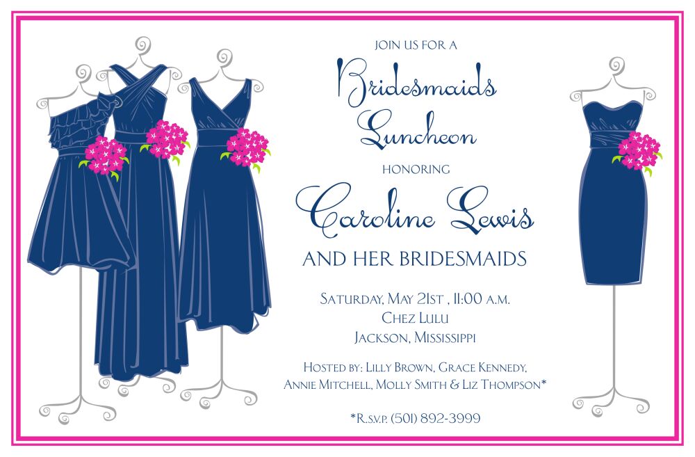 Navy Maids Invitation