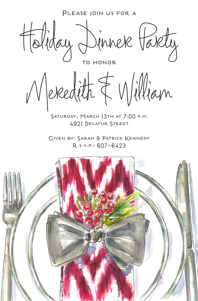 Cheerful Plate Invitation