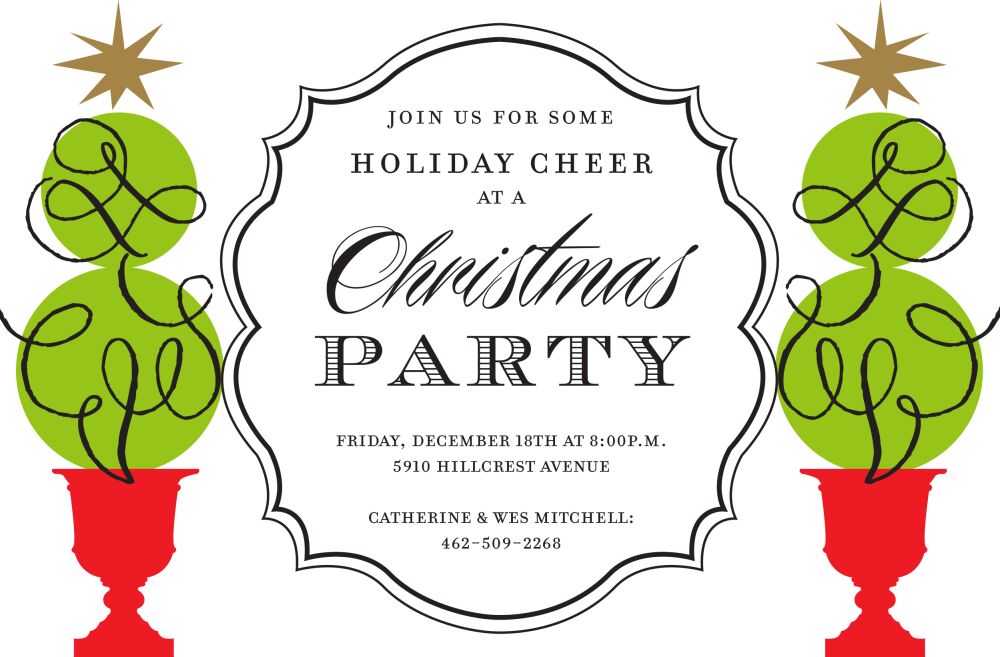 Topiary Cheer Invitation