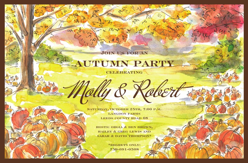 Pumpkin Field Invitation