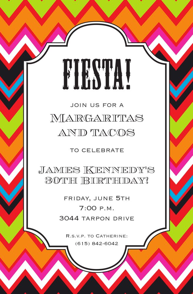 Fiesta Chevron Invitation