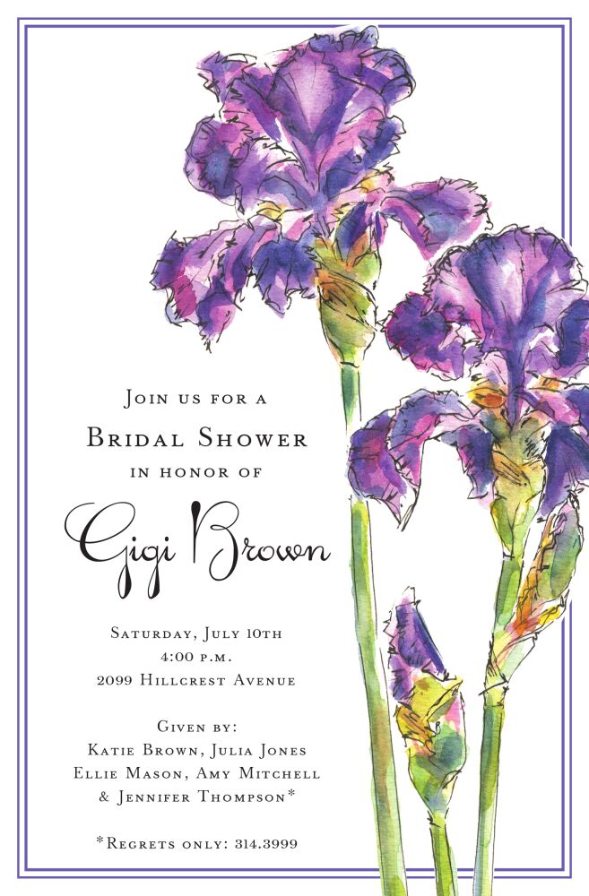 Elegant Iris Invitation