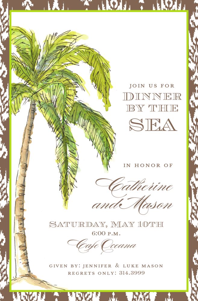 Natural Palm Invitation