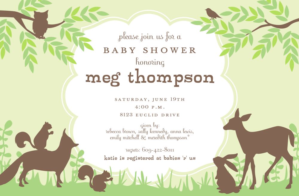 Woodland Friends Invitation