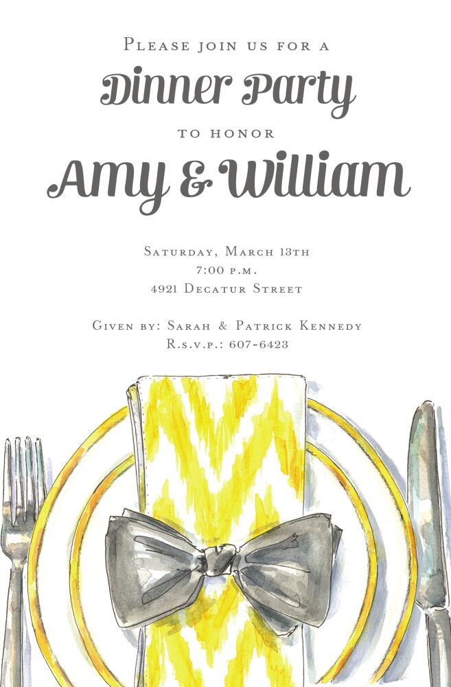 Fine Plate Invitation