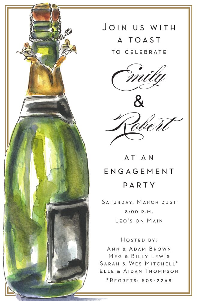 Bubbly Bottle Invitation