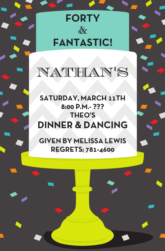 Confetti Cake Invitation
