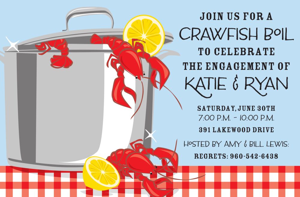 Crawfish Gleam Invitation