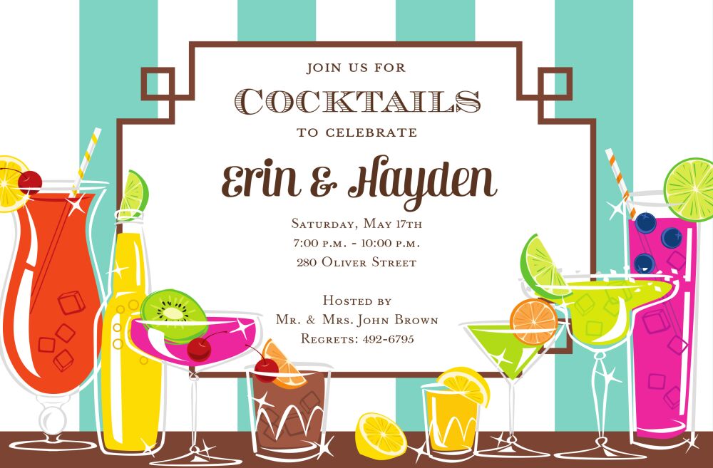 Drinks Galore Engagement Party Invitations