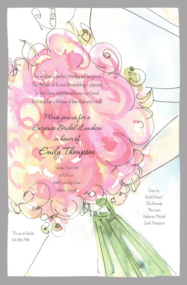 Her Bouquet Invitation