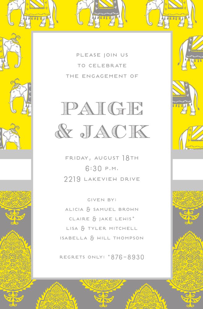 Elephant Mix Invitation