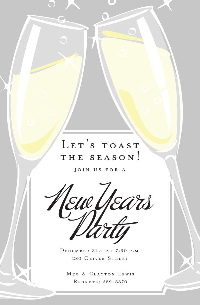 Cheerful Toast Invitation