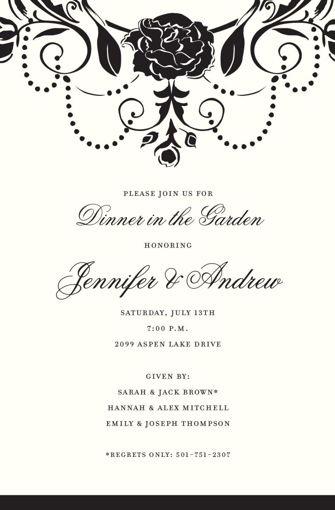 Medici Black Invitation