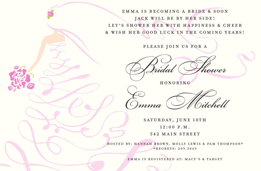 Scroll Bride Invitation