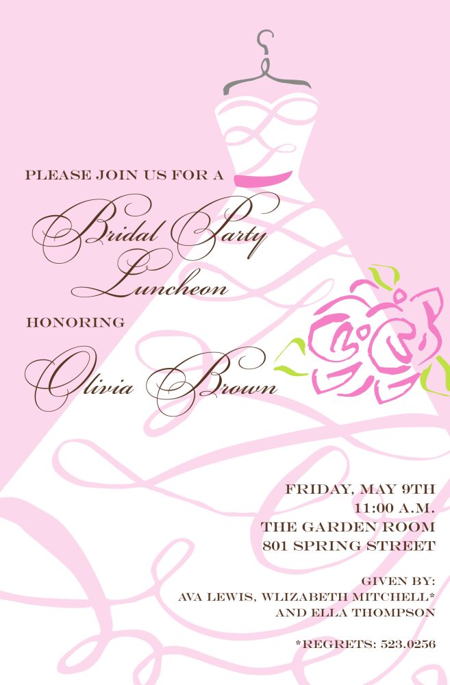 Twirl Bride Invitation