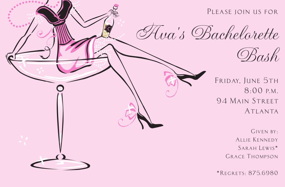 Champagne Girl Invitation