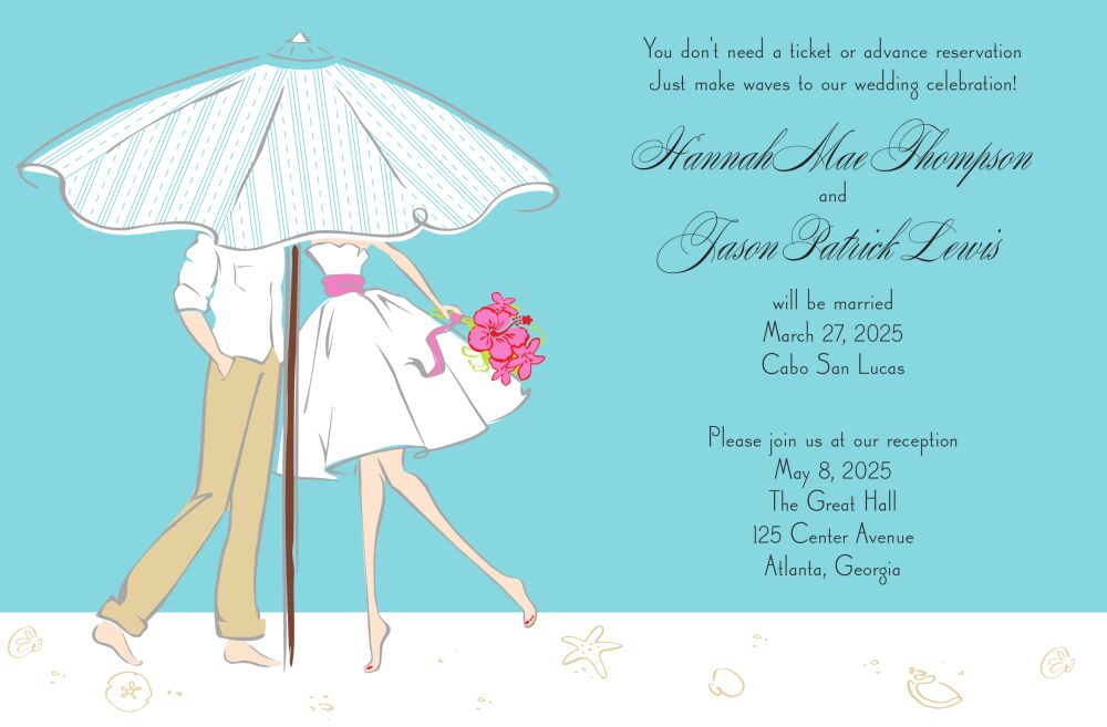 Beach Couple Invitation