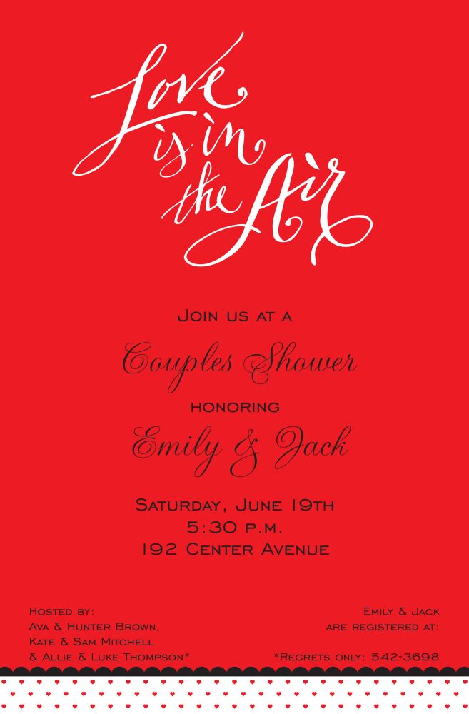 Love In Air Invitation