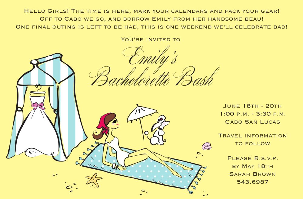 Beach Bride Invitation