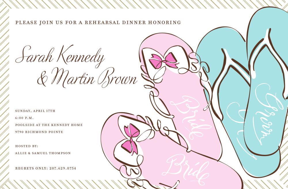 Flip Flop Wed Invitation