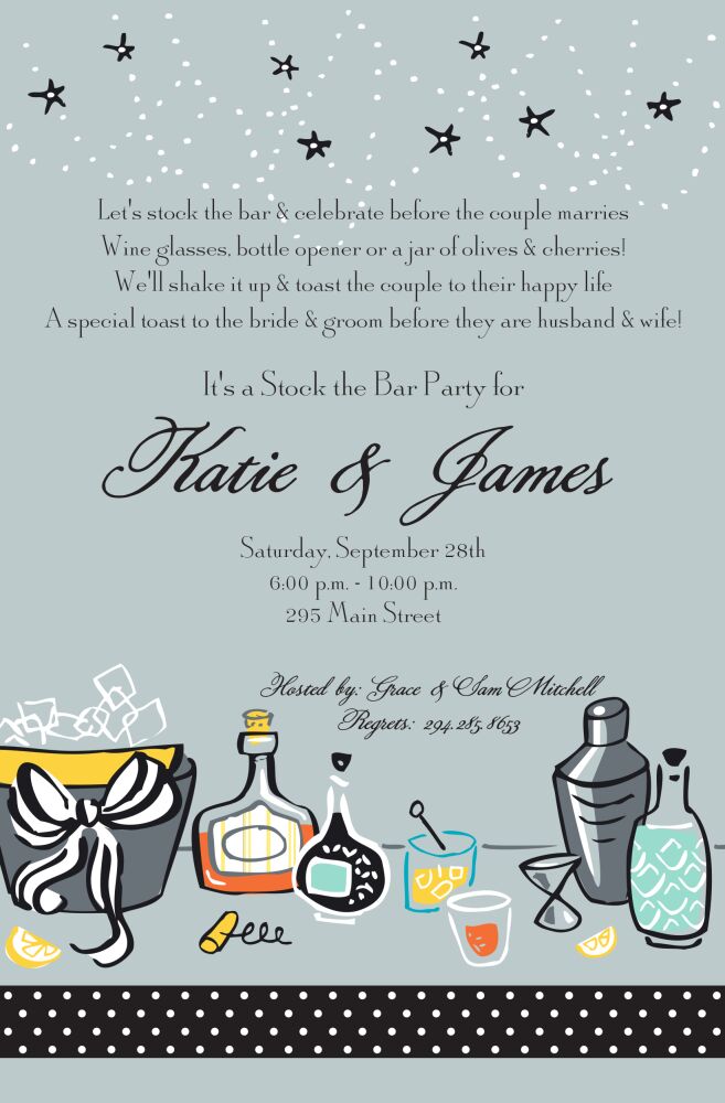 Classic Bar Invitation