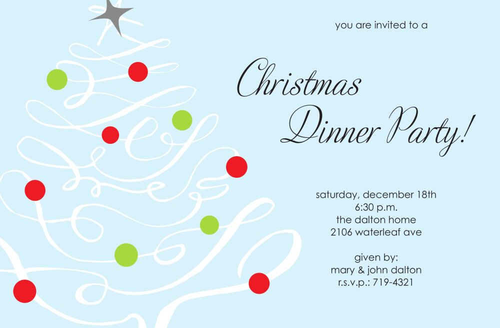 Frosty Tree Invitation
