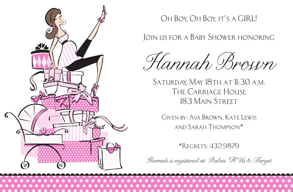 Mommy Pink Invitation