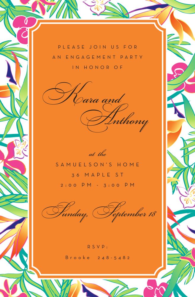 Tropical Flora Invitation