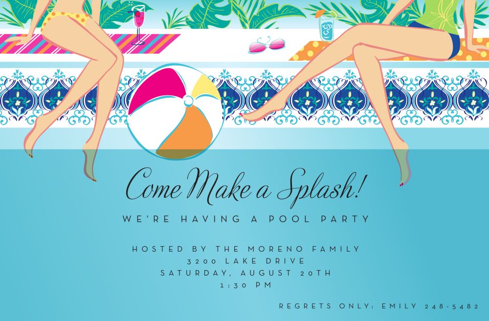 Poolside Invitation