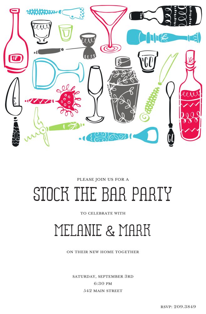 Bar Tools Invitation