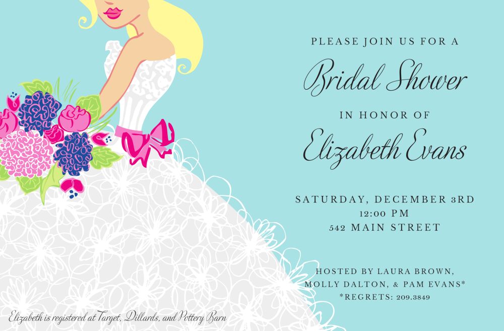 Floral Blonde Invitation
