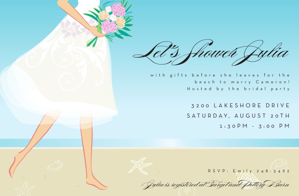 Tropical Bride Invitation
