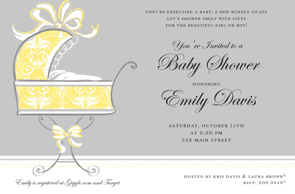 Sweet Buggy Invitation