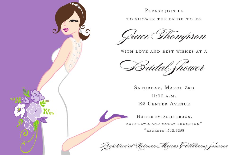 Orchid Bride Invitation
