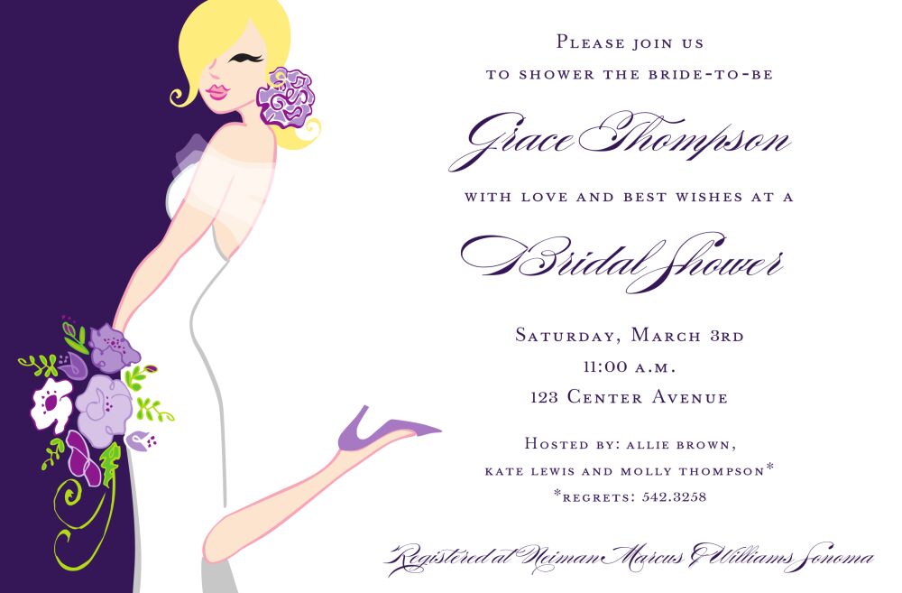 Plum Bride Invitation