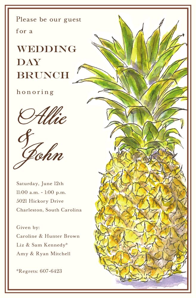 Classic Pineapple Invitation