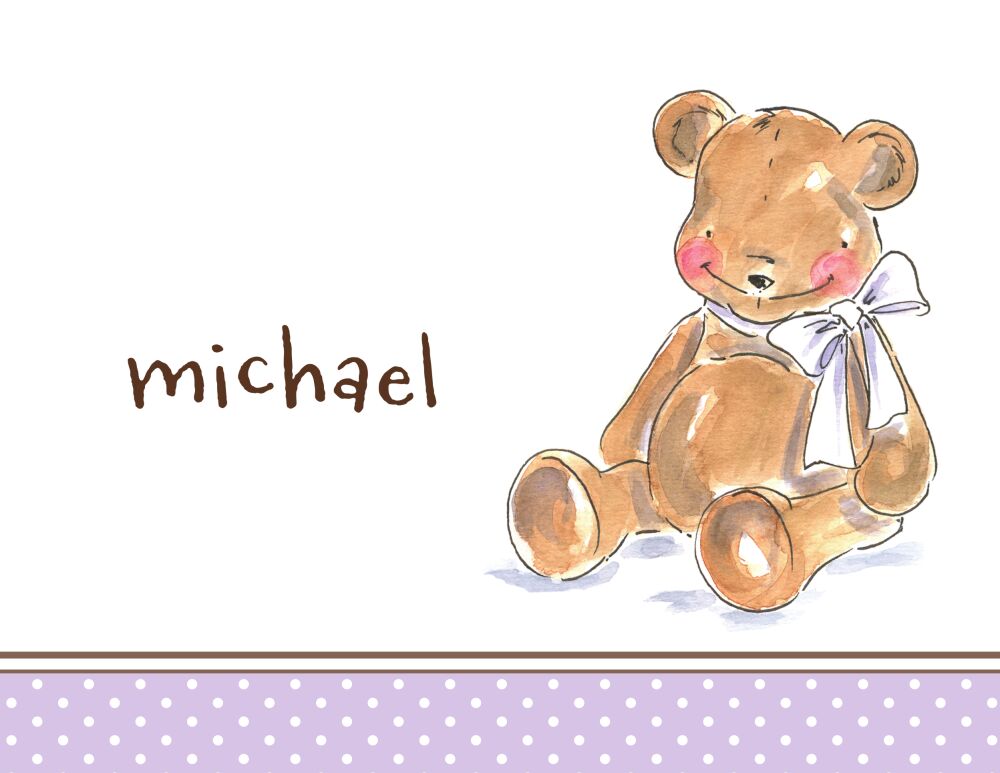 Sweet Teddy Folded Note