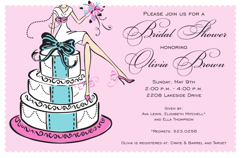 Cake Girl Invitation