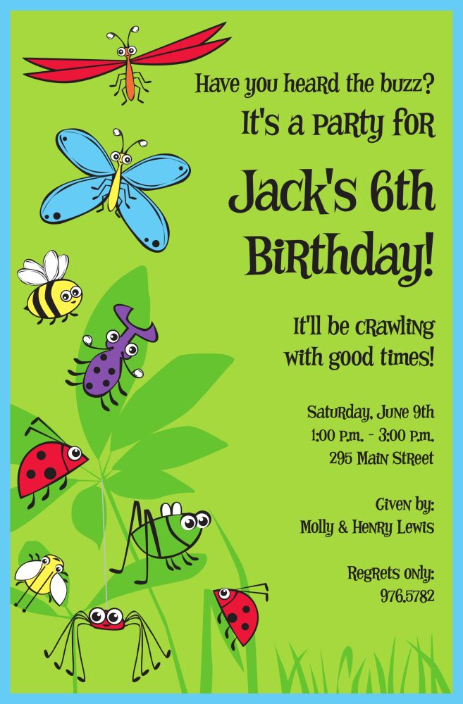Bugs Galore Invitation