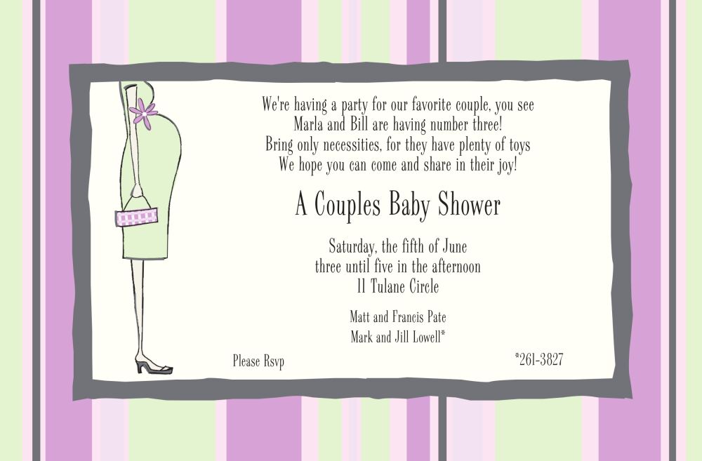 Sassy Mom Purple Invitation