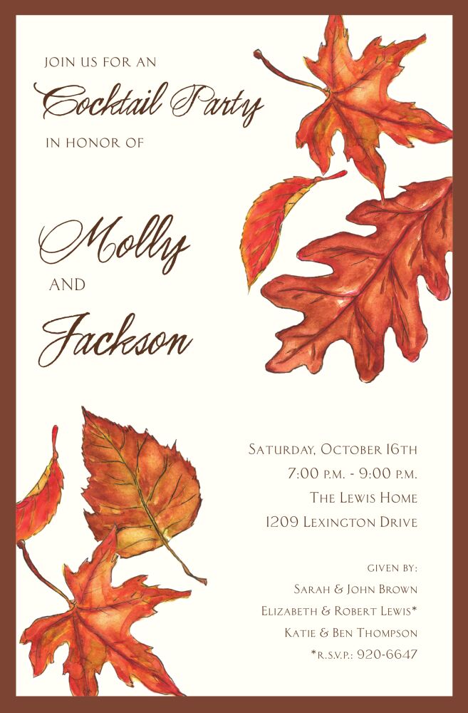 Falling Leaves Invitation