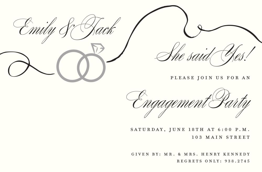 Swirl Rings Invitation