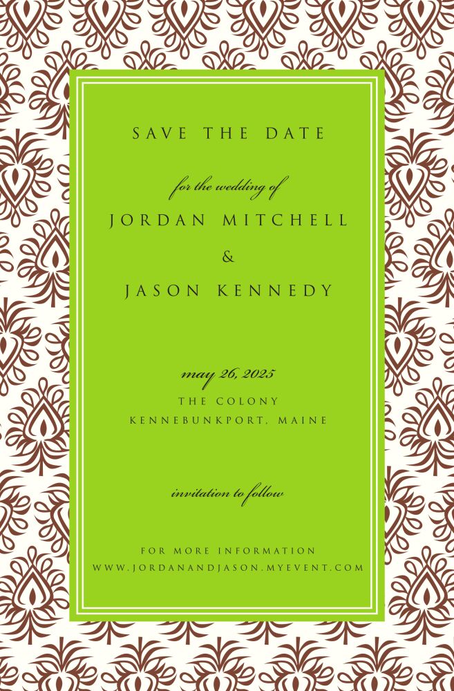 Mod Peacock Invitation