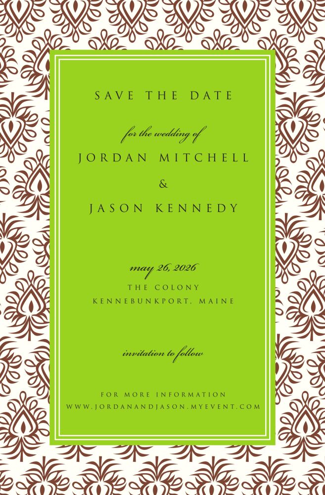 Mod Peacock Invitation