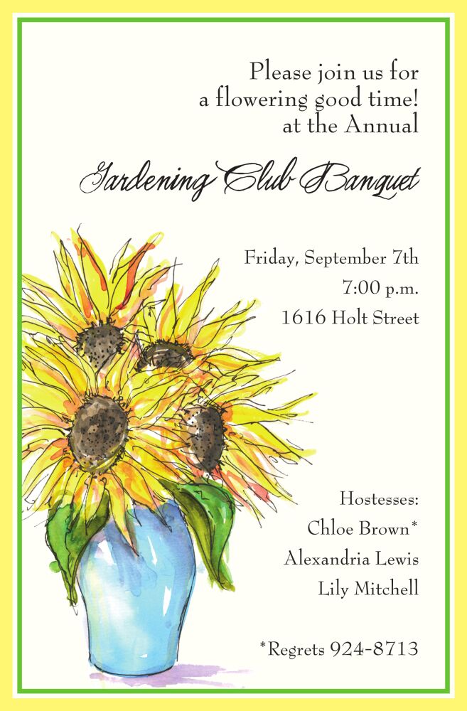 Sunflowers Invitation