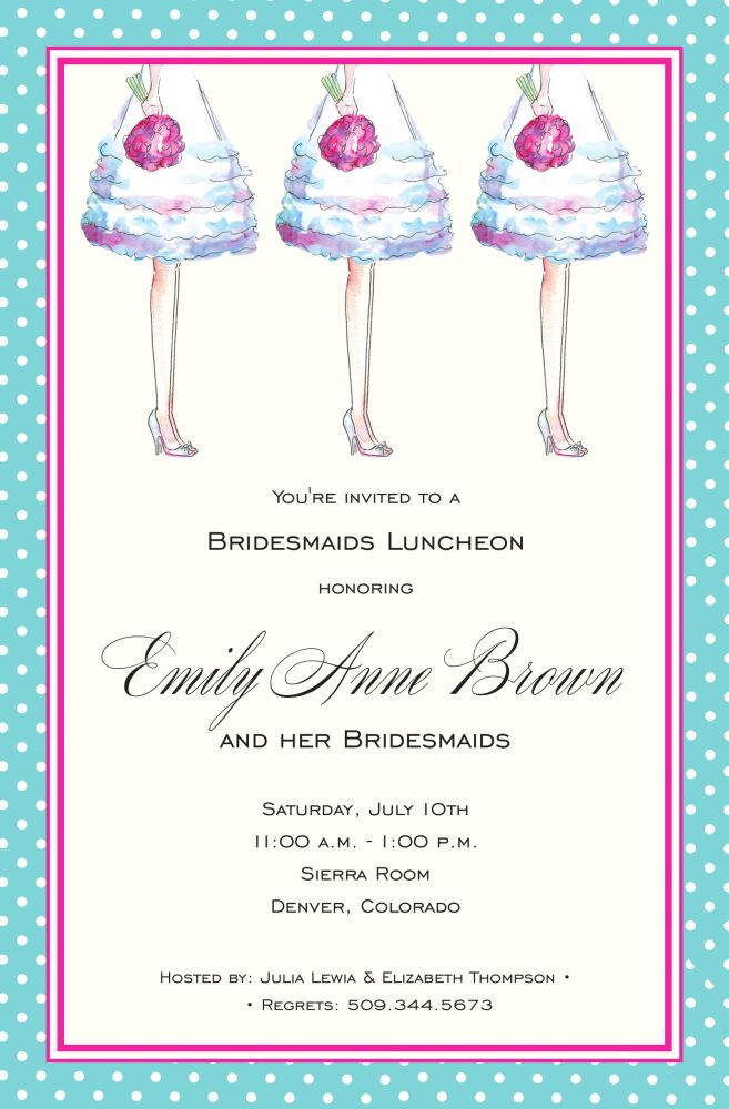 Bridesmaid's Feet Invitation